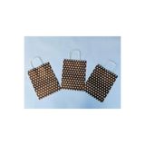 1.Kalite 18x8x24 Cm 3 Adet Kahverengi Renk Beyaz Benekli Kraft Kağıt ÇantaHediye PoşetiHediye Paketi