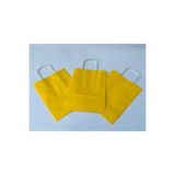 1.Kalite 18x8x24 Cm 3’ Lü Sarı Renkli Kraft Kağıt Çanta, Hediye Poşeti, Hediye Paketi, Kraft Çanta