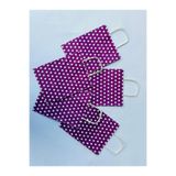 1.Kalite 18x8x24 Cm (5 Adet) Mor Renk Beyaz Benekli Kraft Kağıt Çanta,Hediye Poşeti,Hediye Paketi
