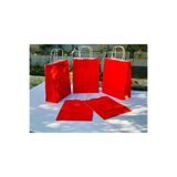 1.Kalite 18x8x24 Cm 5’Li Kırmızı Renkli Kraft Kağıt Çanta Hediye Poşeti Hediye Paketi Kraft Çanta