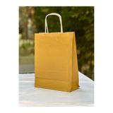 1.Kalite 18x8x24Cm 1’Li Yağ Yeşili Renkli Kraft Kağıt Çanta Hediye Poşeti Hediye Paketi Kraft Çanta