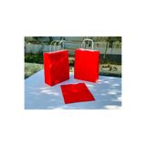 1.Kalite 18x8x24Cm 3’Lü Kırmızı Renkli Kraft Kağıt Çanta Hediye Poşeti Hediye Paketi Kraft Çanta
