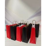 1.kalite 25X31 cm (5 Adet)Kırmızı (5 Adet)Siyah Renkli Kraft Kağıt Çanta,hediye Poşeti,hediye Paketi - 10 Adet