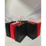 1.kalite 25X31CM (10 Adet)Kırmızı(10 Adet)Siyah Renkli Kraft Kağıt Çanta,hediye Poşeti,hediye Paketi - 20 Adet