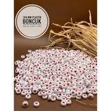 1.kalite Plastik Boncuk Takı Boncuğu Bileklik Tasarım Aksesuar A.kalite - 7x4 Yassı Kalpli