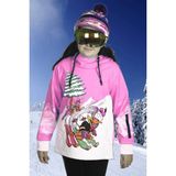 1. Kalite Su Geçirmez Pembe Unisex Kız Çocuk Snowboard ve Kayak Montu - 9 - 10 Yaş