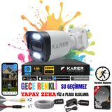 1 Kameralı Güvenlik Kamera Seti 2Mp 1080P Full Hd Ahd – 320Gb Hdd, Renkli Gece Görüşü, Yüz Ve Araç Algılama