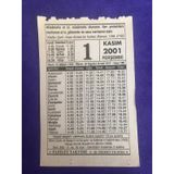 1 Kasim 2001 Takvim Yapragi - Nostalji Koleksiyonluk Takvim Yapragi