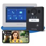 1 Katılımcı İçin Mathfel 2 Kablolu Bus Wifi Görüntülü Kapı İnterkom Sistemi, 1X 7 İnç Wifi Monitör, Antrasit Kamera Yüzeye Montaj