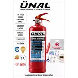 1 Kg Tozlu Yangın Söndürücü + İlk Yardım Çantası Ruhsata Uygun Araç İçin Ev İçin