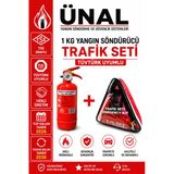 1 Kg Yangın Tüpü Trafik Seti Tüvtürk Uyumlu Tse Onaylı 2026-2030 Dolum Tarihli Araç İçin