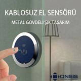 1 kontroller 1 anahtar Kablosuz Dokunmatik Kapı Açma Sensörü - El DOkumatik Hijyenik Buton ve Controller