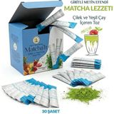 1 Kutu / 30’lu Matcha'lı Çilek ve Ananaslı Yeşil Çay Tozu 30 Şase 120 gr Maça / Giritli Metin Efendi - 30 Şaset