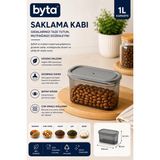 1 L Kapaklı Erzak Saklama Kabı Bpa Free Şeffaf Bakliyat, Kahve, Çay ve Gıda Saklama Kabı