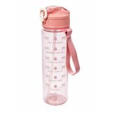 1 Litre Motivasyon Suluk Sporcu Suluk Çocuk Suluk Kilitli Kapak Askılı Suluk Açık Pembe