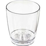 1 Litre Şeffaf Orkide Saksısı No1 Özel Drenajlı - Tabaklı Ø12-H12 En Sağlıklı Clear Akrilik Plastik - 20 x20