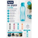 1 Litre Sızdırmaz Su Şişesi Matara Bpa İçermez Ergonomik Tasarım Spor Okul Ofis Seyahat Karışık Renk Gönderilir Mavi