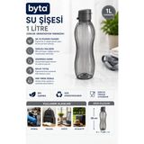 1 Litre Sızdırmaz Su Şişesi Matara Bpa Içermez Ergonomik Tasarım Spor Okul Ofis Seyahat Siyah