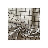 1 Metre | Beyaz Çizgi Desen Kumaş,Pano Bezi | Nevresimlik,Çarşaflık Kumaş Ranforce | En:240 CM MTK10