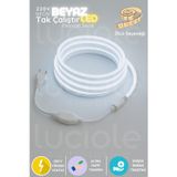 1 Metre FlexVolt 220V Tak Çalıştır Soğuk Beyaz LED Neon Şerit Işık – Yüksek Parlaklık