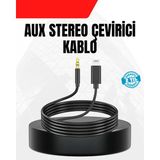 1 Metre Lightning To Aux Çevirici Kablo Stereo Ses Yüksek Kalite Midastech