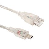 1 Metre Mini Usb 5 Pin To Usb 2.0 Dişi Data & Şarj Güç Kablosu