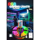 1 Metre Oyuncu Bilgisayar Masası Rgb Şerit Led Aydınlatma Sistemi Pro 3 Chip