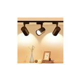 1 Metre Raylı 3 Adet 30W Led Ray Spot Led Vitrin Mağaza Armatürü Siyah Kasa
