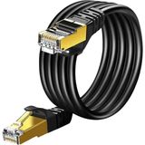 1 Metre RJ45 Kablo CAT7U/FTP Altın Kaplama Korumalı 10GB/SN 600 Mhz Zırhlı Utp Ağ Lan Ethernet Kablosu 1mt Xbox Ps 2/3/4/5 RJ45 Patch Kablosu