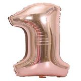1 RAKAM ROSE GOLD FOLYO BALON 40 İNC 100 CM