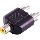1 Rca Dişi 2 Rca Erkek Çevirici Jack Soket