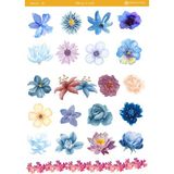 1 Sayfa Çiçek Temalı 12*17 cm Sticker /scrapbook, Bullet Journal, Planlayıcı, Defter - flwr0028