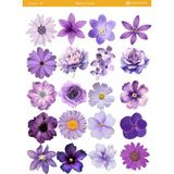 1 Sayfa Çiçek Temalı 12*17 cm Sticker /scrapbook, Bullet Journal, Planlayıcı, Defter - flwr0037