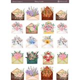 1 Sayfa Çiçekli Mektuplar Temalı 12*17 cm Sticker /scrapbook, Bullet Journal, Planlayıcı,defter Için - flrlletters001