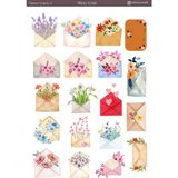 1 Sayfa Çiçekli Mektuplar Temalı 12*17 cm Sticker /scrapbook, Bullet Journal, Planlayıcı,defter Için - flrlletters003