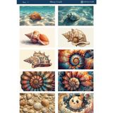 1 Sayfa Deniz Temalı 12*17 cm Sticker /scrapbook, Bullet Journal, Planlayıcı, Defter - SEA007