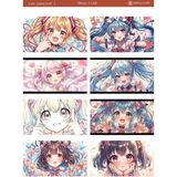 1 Sayfa Tatlı Anime Kız Temalı 12*17 cm Sticker /scrapbook, Bullet Journal, Planlayıcı, Defter - ctanmgrl002
