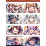 1 Sayfa Tatlı Anime Kız Temalı 12*17 cm Sticker /scrapbook, Bullet Journal, Planlayıcı, Defter - ctanmgrl003