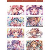 1 Sayfa Tatlı Anime Kız Temalı 12*17 cm Sticker /scrapbook, Bullet Journal, Planlayıcı, Defter - ctanmgrl004