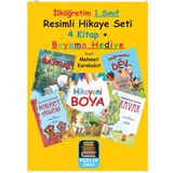 1. Sınıf Ilk Okuma Resimli Hikaye Seti (4 Kitap + Boyama Kitabı Hediye)