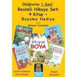 1. Sınıf Resimli Hikaye Seti - 4 Kitap Takım - Boyama Kitabı Hediyeli