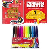 1.sınıf Yeni Nesil Sorularla Problemmatik +Süper Oku Anla Ve Keçeli Kalem 12'li Hediye