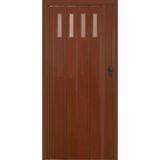 1 Sıra Camlı Akordeon Kapı, Ceviz Ahşap Desenli, 72X215cm