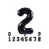 1 Siyah Rakam Folyo Balon 34" Inc, 2