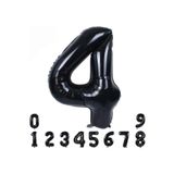 1 Siyah Rakam Folyo Balon 34" Inc, 4