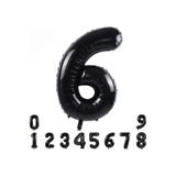 1 Siyah Rakam Folyo Balon 34" Inc, 6