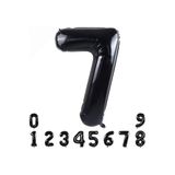 1 Siyah Rakam Folyo Balon 34" Inc, 7