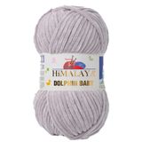 1 Skein/Pack Himalaya Dolphin Baby Chenille İplik, Her Top 100 gr (3,5 oz), 120 m (132 Yard),%100 Polyester, Süper Hacimli Bebek Battaniyesi Kadife Amigurumi İplik, 80357 - Gri