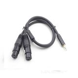 1 Stereo Erkek-2 Xlr 50 cm Dişi Kablo