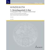 1. Streichquartett C-Dur: herausgegeben nach dem Text der Paul-Hindemith-Gesamtausgabe von Giselher Schubert. op. 2. string quartet. Partition et parties.